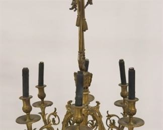 Antique And Quality Bronze Arrow Form Chandelier