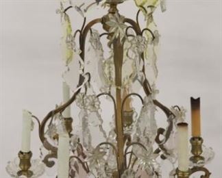Antique Bronze Skeleton Form Chandelier