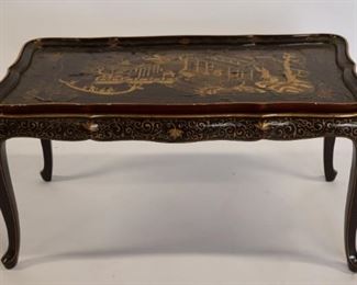 Antique Chinoiserie Decorated Tray Top Table