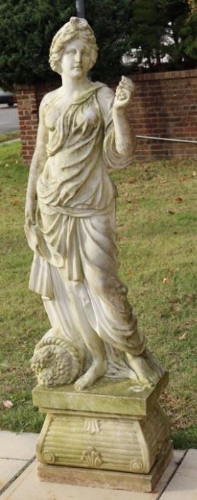 Antique Life Size Marble Sculpture Of A Beauty