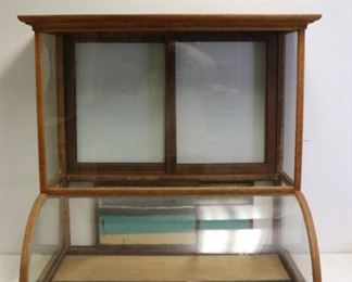 ANTIQUE NP Scott Oak Display Cabinet