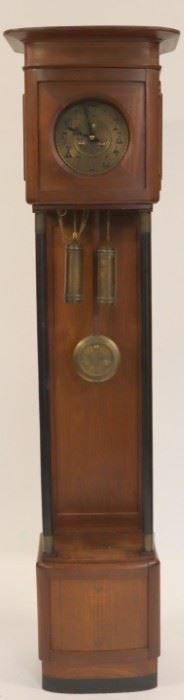 Antique Tallcase Clock With Inlaid Case