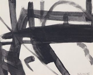 ATTRIBUTED TO FRANZ KLINE AMERICAN th CENTURY