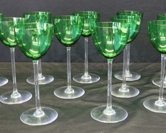 Colored BACCARAT Wine Glasses
