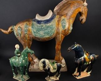 Group of Four Tang Style Horses