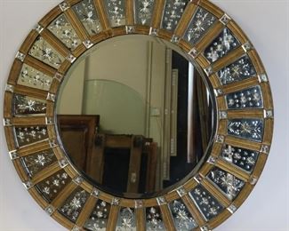 Impressive Art Deco Sunburst Form Mirror