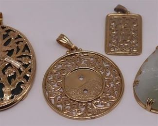 JEWELRY Asian kt Gold and Jade Jewelry