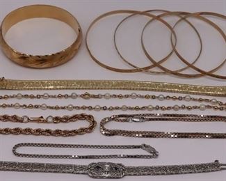 JEWELRY Assorted Gold Necklaces and Bracelets