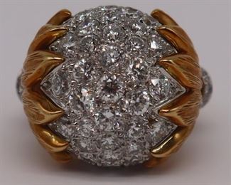 JEWELRY kt Gold and Diamond Cocktail Ring