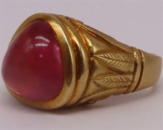 JEWELRY kt Gold and Pink Tourmaline Ring