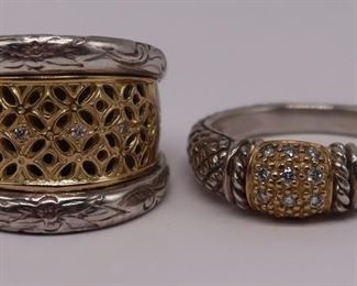 JEWELRY kt Gold Sterling and Diamond Rings