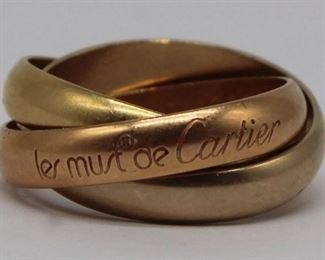 JEWELRY Les Must de Cartier kt Trinity Ring
