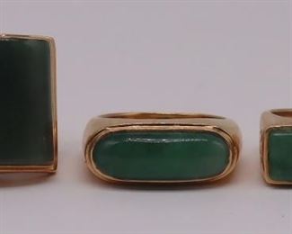 JEWELRY Mings kt Gold and Jade Rings