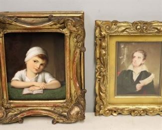 KPM Style Porcelain Plaque Together With A