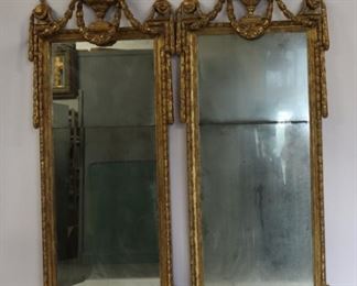 Magnificent Pair Of Louis XVI Style Gilt Wood