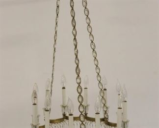 Midcentury Gilt Metal Bronze Chandelier