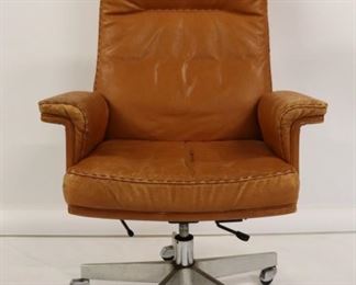 MIDCENTURY Hand Stitched Leather High Back