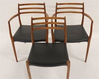 MIDCENTURY Niels O Moller Sculpted Teak Chairs