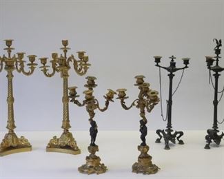 Pairs Of Antique Candlebra