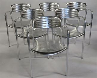 Set Of Jorge Pensi Contemporary Metal Chairs