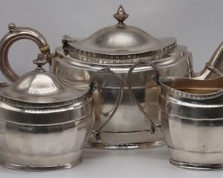 SILVER English Pc Silver Tea Service