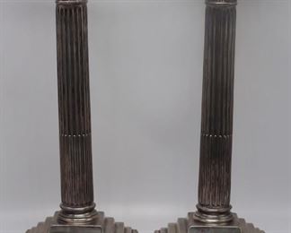 SILVER Pair of English Silver Candlesticks