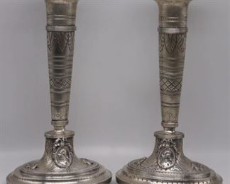 SILVER Pr of Continental Silver Candlesticks