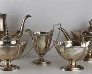 STERLING Pc Gorham Plymouth Sterling Tea Set