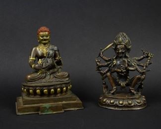 Two Bronze Figures of Kali and Acala
