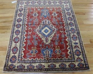 Vintage And Finely Hand Woven Kazak Carpet
