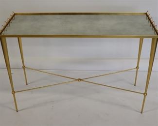 Vintage Midcentury Style Gilt Metal And Mirror