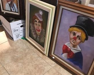 Original Clown  Paintings