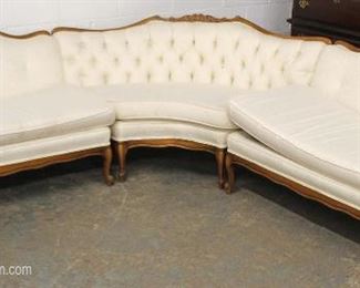  3 Part Mahogany Frame Carved Upholstered Button Tufted French Style Sectional Sofa

Auction Estimate $100-$300 – Located Inside 