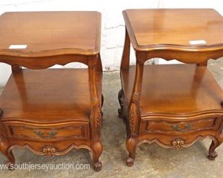  PAIR of County French Provincial One Drawer Carved Night Stands

Auction Estimate $100-$200 – Located Inside 