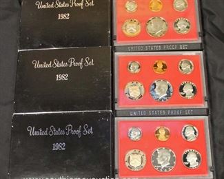  Set of 3 1982 United States Proof Sets

Auction Estimate $5-$10 each – Located Glassware 