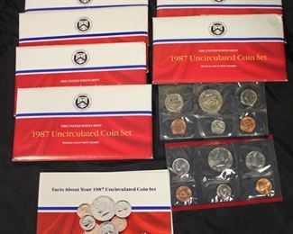  Set of 6 1987 The United States Mint Uncirculated Coin Set with D and P Mint Marks

Auction Estimate $5-$10 each – Located Glassware 