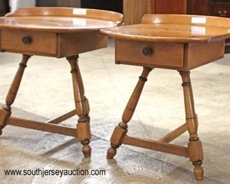  Selection of “Heywood-Wakefield Est. 1826” SOLID Cherry Stenciled Country Tables 