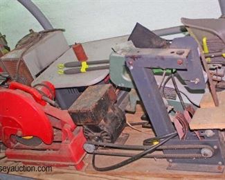 Jigs, Plasma Cutter, Bench Grinders, Table Saw, Routers, Air Compressors, Scroll Saws, Metal Cut off Saws, Battery Chargers, Hand Tools, Tool Boxes Loaded with Tools and much much more 