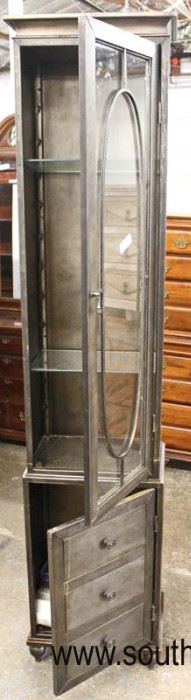  Industrial Style Metal 2 Door Display Cabinet 