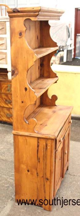  Country Style Pine One Drawer Two Door Hutch 