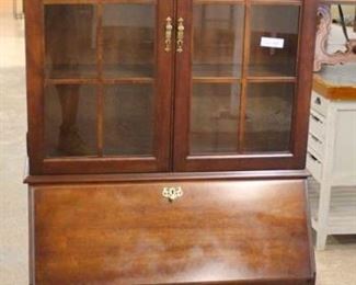  Mahogany “Jasper Cabinet” 2 Piece Secretary with Fitted Interior and Bookcase Top 