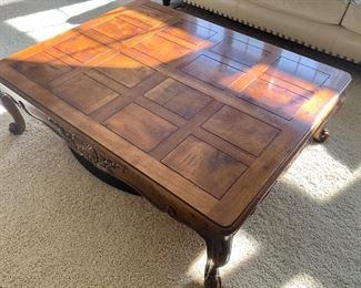 Henredon Solid Maple with Walnut Veneer 50” x 39.5 x 16”h Coffee Table $200