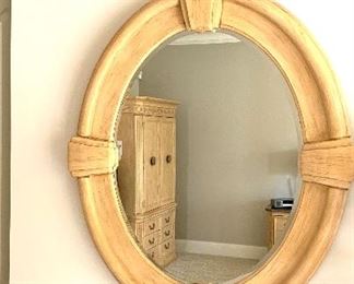 Oval mirror 41 across x 51 high in photo $65