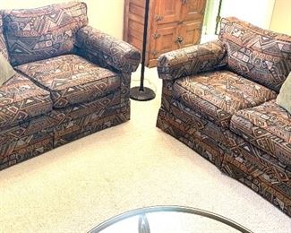 2 upholstered love seats 60” L x 34” deep
$150 each. Both for$250