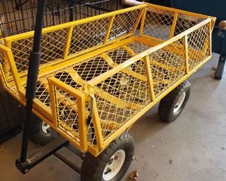 Wire mesh utility cart