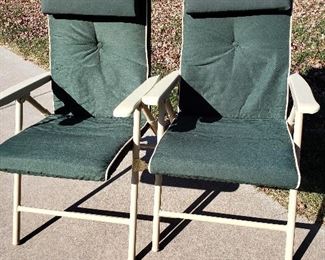 Four folding patio chairs 