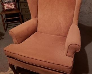 Dusty rose wingback chair