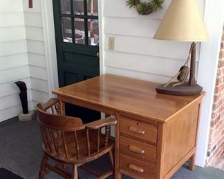 Oak Desk & Chair