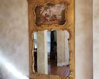 Newer Trumeau mirror by D. Milch & Son