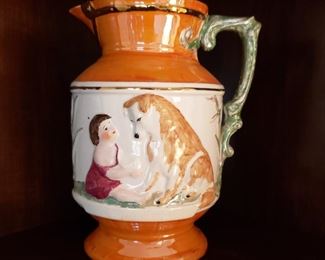 English lustreware pitcher